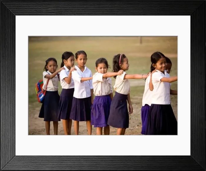 Framed Print : Roesey Chroy Secondary School on the road to Angkor Wat Cambodia Framed Print : Roesey Chroy Secondary School on the road to Angkor Wat Cambodia