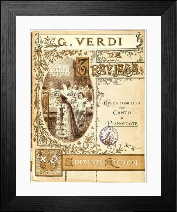 Framed Print : Cover of the vocal score of opera La Traviata by Giuseppe Verdi, 1853 Framed Print : Cover of the vocal score of opera La Traviata by Giuseppe Verdi, 1853