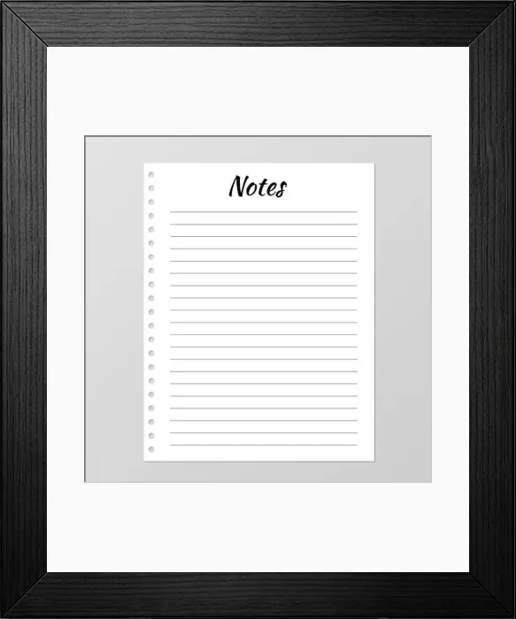 Framed Print : Notes list template. Daily planner page Framed Print : Notes list template. Daily planner page