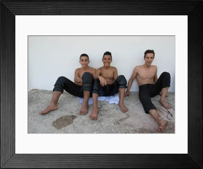 Framed Print : Three Wrestlers Resting, Kirkpinar 654th Oil Wrestling Championships, Edirne, Turkey (July 2015) Framed Print : Three Wrestlers Resting, Kirkpinar 654th Oil Wrestling Championships, Edirne, Turkey (July 2015)