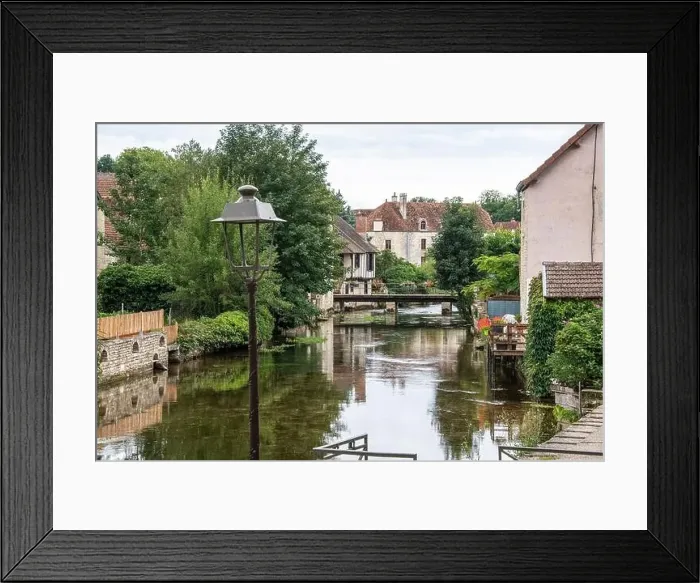 Framed Print : The River Beze flowing through the village of Beze in Cote d'Or Burgundy, France Framed Print : The River Beze flowing through the village of Beze in Cote d'Or Burgundy, France