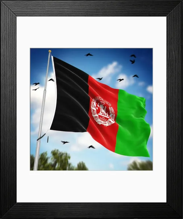 Framed Print : Flag of Afghanistan, This is a computer generated and 3d rendered image Framed Print : Flag of Afghanistan, This is a computer generated and 3d rendered image