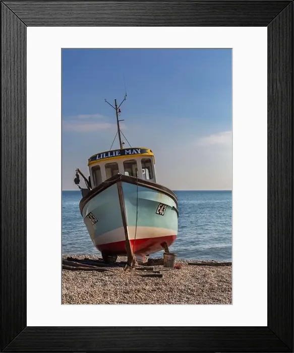 Framed Print : Fishing boats at Beer, Seaton, Devon UK in March Framed Print : Fishing boats at Beer, Seaton, Devon UK in March