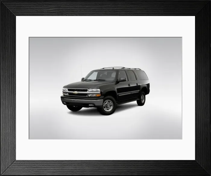 Framed Print : 2006 Chevrolet Suburban 2500 LT in Gray - Front angle view Framed Print : 2006 Chevrolet Suburban 2500 LT in Gray - Front angle view
