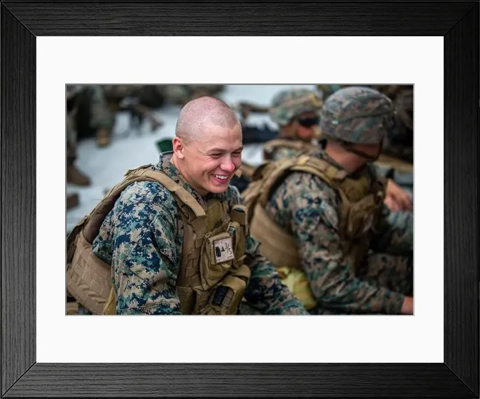 Framed Print : U.S. Marine Corps Lance Cpl. Joshua Hunt