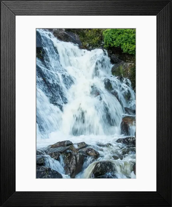 Framed Print : Small waterfall near Ffestiniog in North Wales with a torrent of water flowing over due to a period of heavy rain Framed Print : Small waterfall near Ffestiniog in North Wales with a torrent of water flowing over due to a period of heavy rain