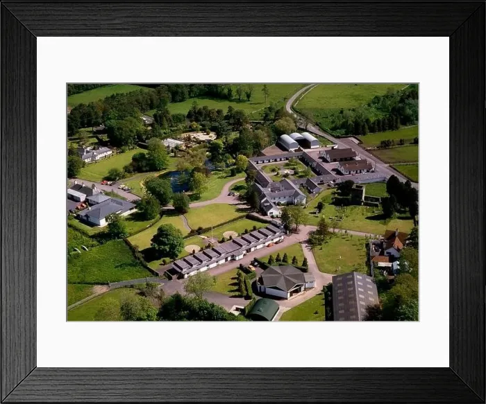 Framed Print : Irish National Stud, Tully, County Kildare, Ireland; Aerial Of Horse Breeding Facility Framed Print : Irish National Stud, Tully, County Kildare, Ireland; Aerial Of Horse Breeding Facility