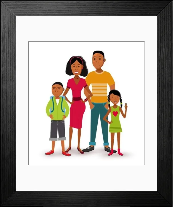 Framed Print : People collection: nuclear family group generation with dad Framed Print : People collection: nuclear family group generation with dad