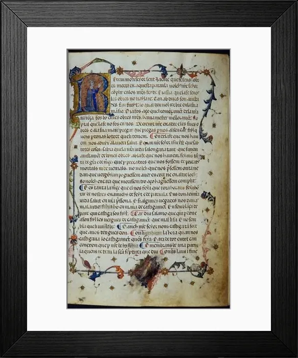 Framed Print : Llibre dels fet o Crònica de Jaume I Framed Print : Llibre dels fet o Crònica de Jaume I