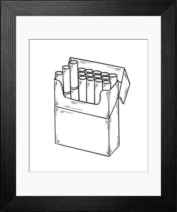 Framed Print : pack of cigarettes