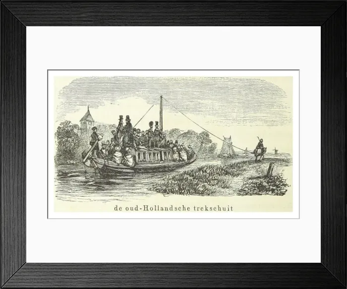 Framed Print : AA(1855) p256 Oud-Hollandsche trekschuit Framed Print : AA(1855) p256 Oud-Hollandsche trekschuit