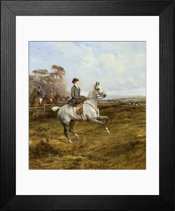 Framed Print : Hardy Heywood - a Lady Hunting - British School - 19th Century Framed Print : Hardy Heywood - a Lady Hunting - British School - 19th Century