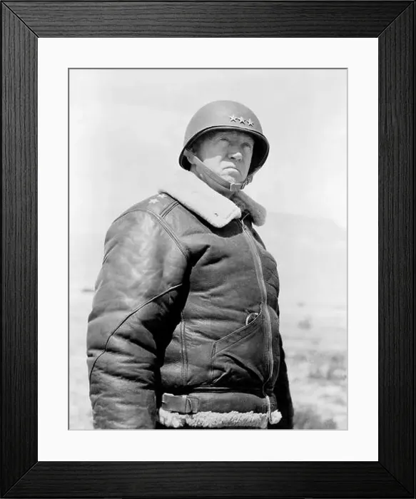 Framed Print : George S. Patton, General George Patton during WW2 Framed Print : George S. Patton, General George Patton during WW2