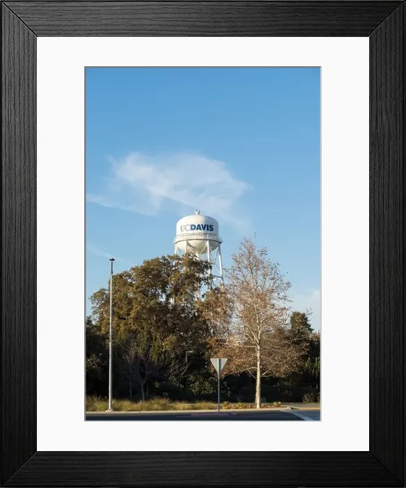 Framed Print : University of California, Davis water tower. UC Davis campus Framed Print : University of California, Davis water tower. UC Davis campus
