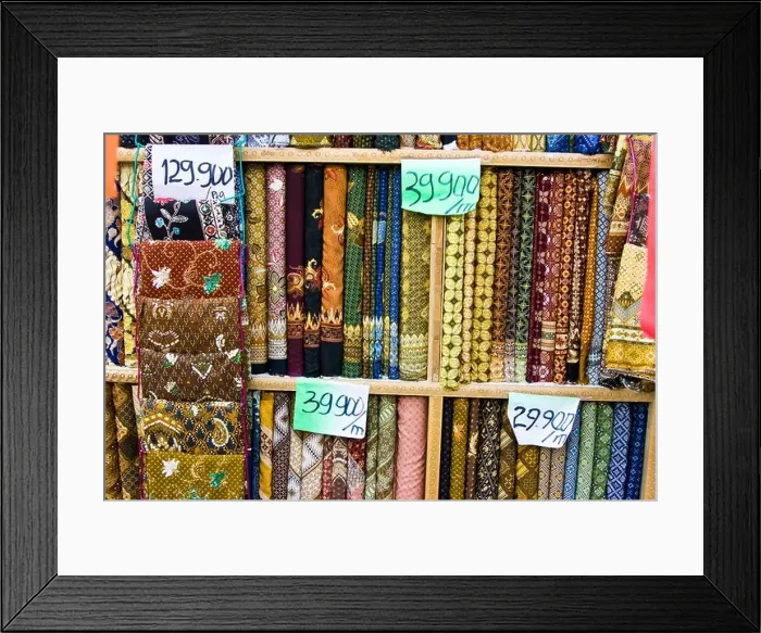 Framed Print : Batik Fabric and Clothing Store Yogyakarta Java Indonesia Framed Print : Batik Fabric and Clothing Store Yogyakarta Java Indonesia