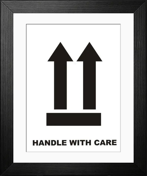 Framed Print : handle with care Framed Print : handle with care