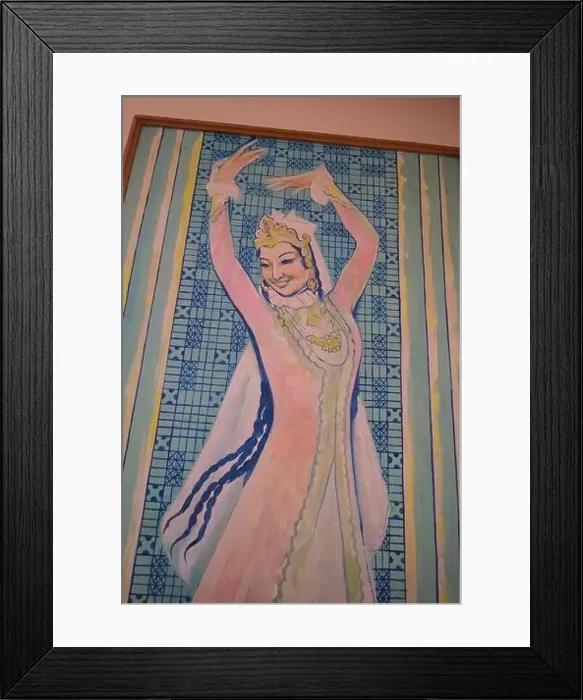 Framed Print : A painting, portrait of her. At the house museum of Armenian heritage dancer Framed Print : A painting, portrait of her. At the house museum of Armenian heritage dancer