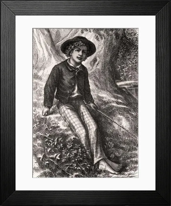 Framed Print : Frontispiece of the first edition of The Adventures of Tom Sawyer by Mark Twain - 1876 Framed Print : Frontispiece of the first edition of The Adventures of Tom Sawyer by Mark Twain - 1876