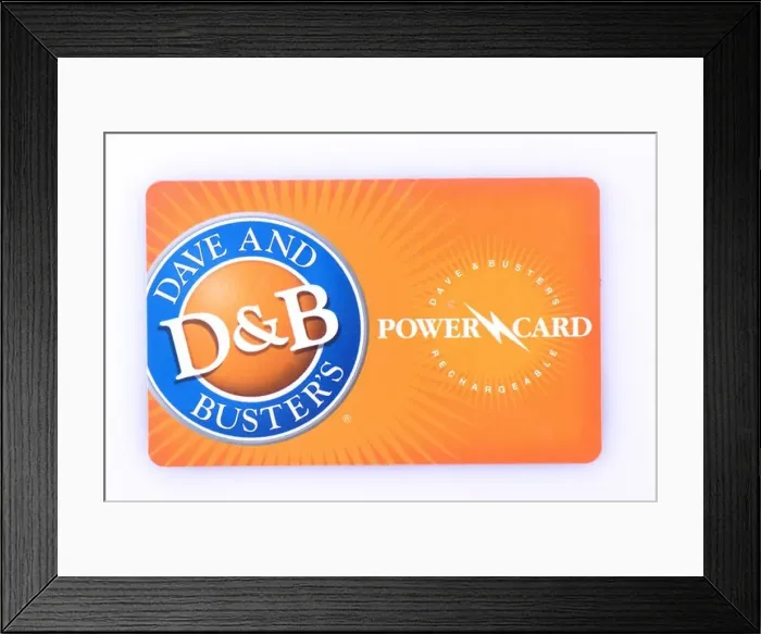 Framed Print : Dave and Busters club card Framed Print : Dave and Busters club card