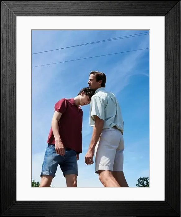 Framed Print : Call Me by Your Name Year : 2017 Italy  /  France  /  USA Director : Luca Guadagnino Timothee Chalamet, Armie Hammer