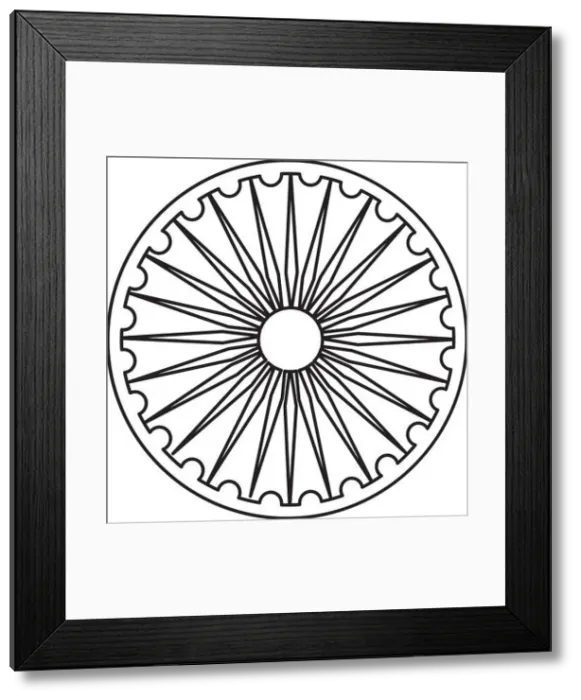 Framed Print : Ashoka Chakra symbol Framed Print : Ashoka Chakra symbol