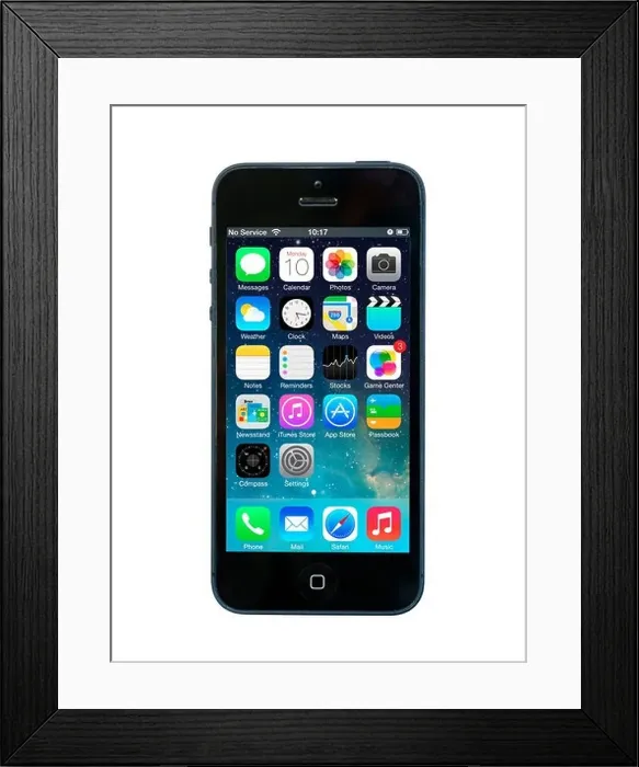 Framed Print : iPhone 5 smartphone Framed Print : iPhone 5 smartphone