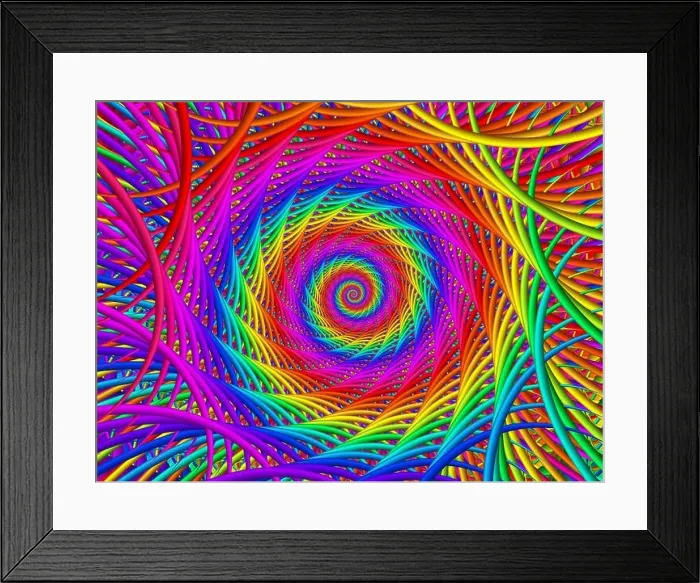 Framed Print : Psychedelic Rainbow Spiral Background Texture Framed Print : Psychedelic Rainbow Spiral Background Texture