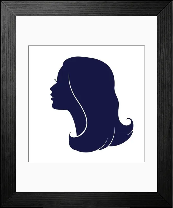 Framed Print : Woman face profile. Female head silhouette Framed Print : Woman face profile. Female head silhouette