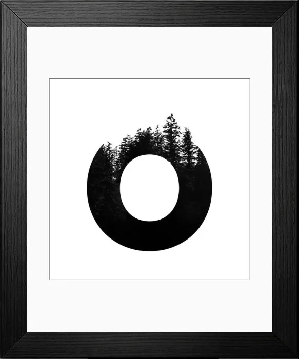 Framed Print : Letter O hipster wilderness font lettering. Outdoor adventure Framed Print : Letter O hipster wilderness font lettering. Outdoor adventure