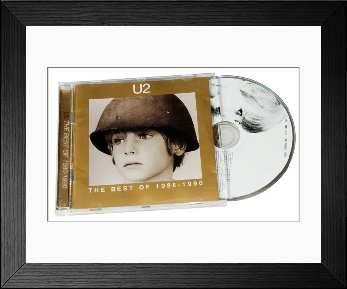 Framed Print : U2 Best of 1980-1990 album on CD Framed Print : U2 Best of 1980-1990 album on CD