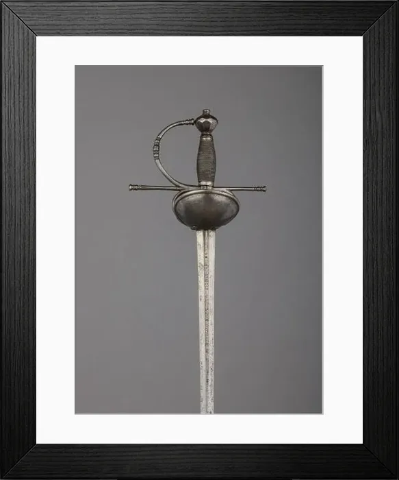Framed Print : Rapier Blade inscribed by Arnolt Windhvfel German 18th century The rapier was the principal civilian sidearm throughout