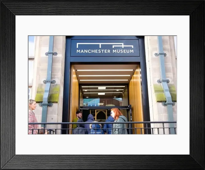 Framed Print : The entrance of Manchester Museum Framed Print : The entrance of Manchester Museum