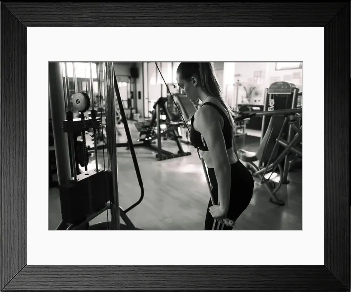 Framed Print : Training for The Deadlift, a fundamental workout in the Power Lifting Discipline