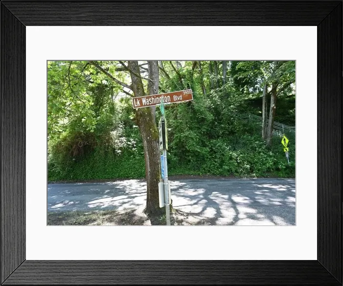 Framed Print : Lk Washington Blvd 3900 sign Framed Print : Lk Washington Blvd 3900 sign