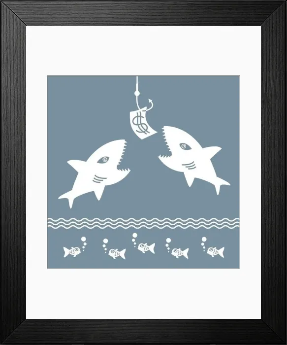 Framed Print : The concept of planning and searching, fishing bait