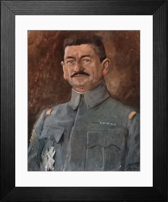 Framed Print : Charles Mangin (1866-1925), general francés durante la Primera Guerra Mundial. Grabado de 1923 Framed Print : Charles Mangin (1866-1925), general francés durante la Primera Guerra Mundial. Grabado de 1923
