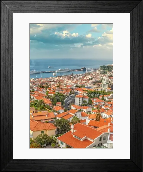 Framed Print : City view of Funchal, Madeira Island, Portugal Framed Print : City view of Funchal, Madeira Island, Portugal