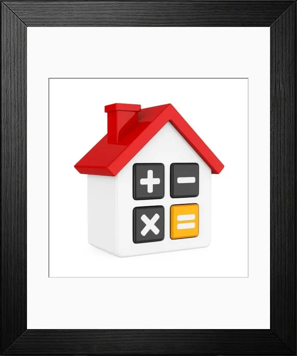 Framed Print : House Calculator Icon Isolated Framed Print : House Calculator Icon Isolated