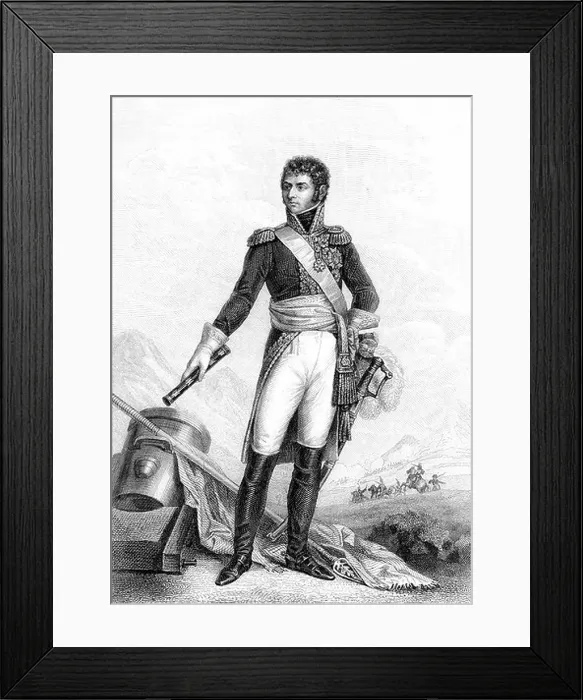 Framed Print : Jean Baptiste Jules Bernadotte (1763-1844) French revolutionary soldier: Marshal of France under Napoleon