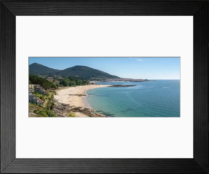 Framed Print : Panoramic view of a beautiful beach on Galicia coast. Cabeiro beach, Galicia, Spain Framed Print : Panoramic view of a beautiful beach on Galicia coast. Cabeiro beach, Galicia, Spain