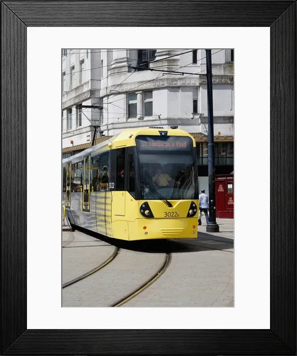 Framed Print : Metrolink tram in Piccadilly, Manchester Framed Print : Metrolink tram in Piccadilly, Manchester