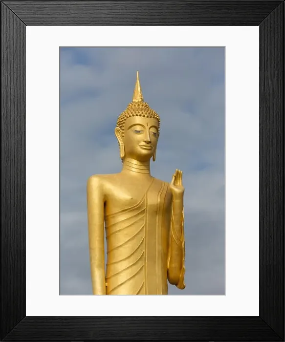 Framed Print : 60m high gilded Buddha statue Luang Phaw Dto in Wat Burapha Phiram, Wat Burapapiram, Roi Et, Isan, Thailand Framed Print : 60m high gilded Buddha statue Luang Phaw Dto in Wat Burapha Phiram, Wat Burapapiram, Roi Et, Isan, Thailand