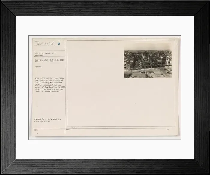 Framed Print : Caption: Lt. E.O. Harrs from the Signal Corps took this photograph on December 2 Framed Print : Caption: Lt. E.O. Harrs from the Signal Corps took this photograph on December 2