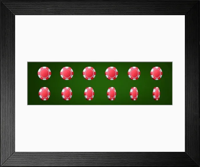 Framed Print : 3d red white casino club poker chip rotation vector Framed Print : 3d red white casino club poker chip rotation vector