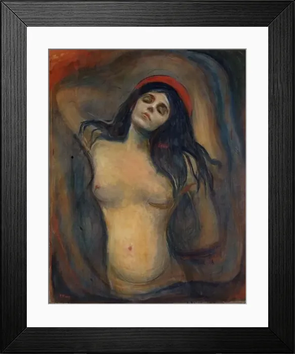 Framed Print : Famous oil painting by the norwegian artist Edvard Munch – The Madonna (1894-1895) Framed Print : Famous oil painting by the norwegian artist Edvard Munch – The Madonna (1894-1895)