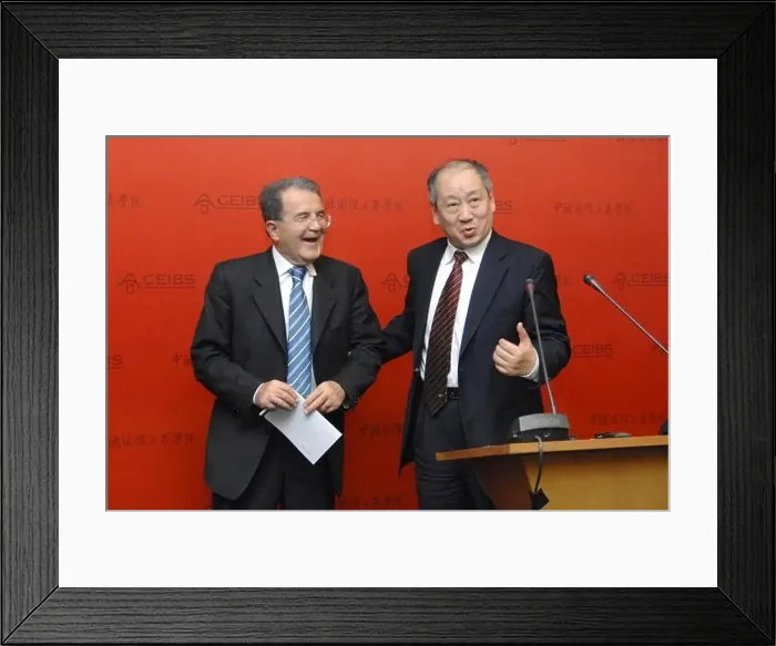 Framed Print : Romano Prodi, left, former European Commission President and former Italian Prime Minister Framed Print : Romano Prodi, left, former European Commission President and former Italian Prime Minister