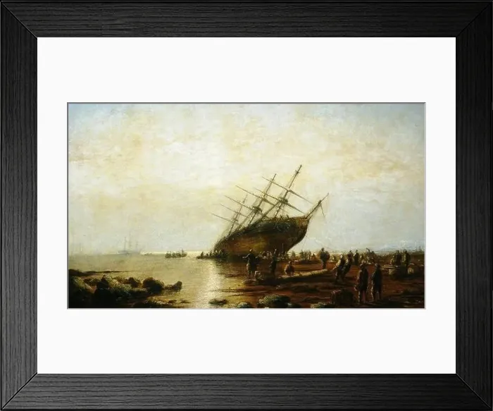 Framed Print : Ship Aground by James Webb Framed Print : Ship Aground by James Webb