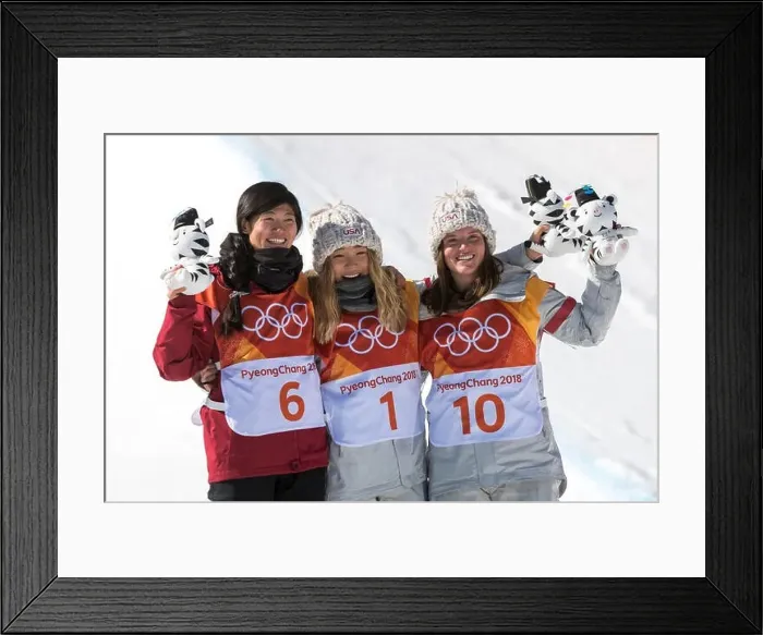 Framed Print : Chloe Kim (USA) gold medal winner Lui Jiayu Framed Print : Chloe Kim (USA) gold medal winner Lui Jiayu