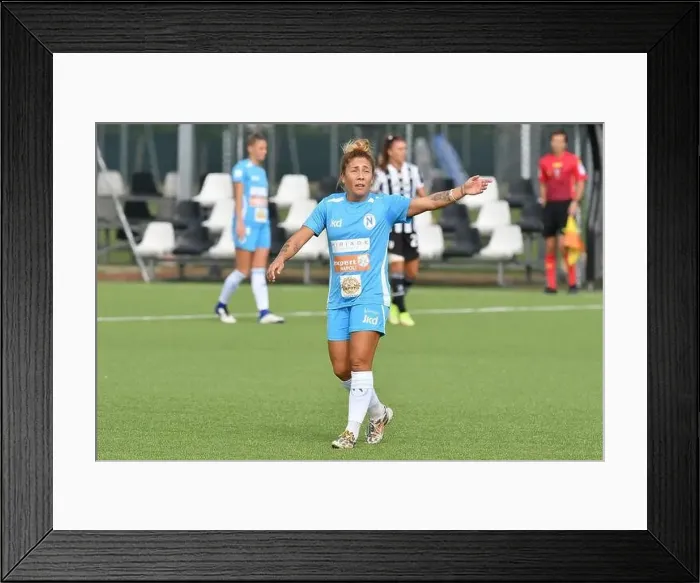 Framed Print : Sara Gonzalez of SSD Napoli women in action during the 2021 / 2022 Women's Serie A Championship match between Juventus FC Framed Print : Sara Gonzalez of SSD Napoli women in action during the 2021 / 2022 Women's Serie A Championship match between Juventus FC
