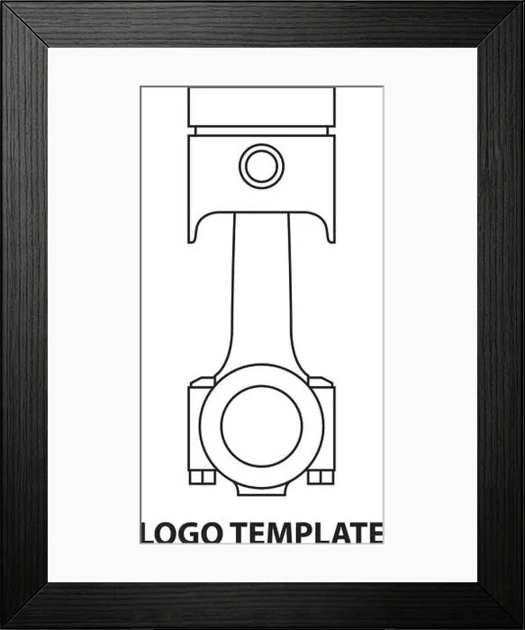 Framed Print : Engine piston line drawing sketch illustration vector Framed Print : Engine piston line drawing sketch illustration vector